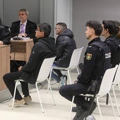 Los acusados, este jueves, en la primera sesión de juicio en la Audiencia Provincial de La Rioja.