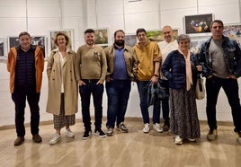 Ganadores del concurso, en la exposición.