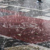 Lluvia en Logroño, en una imagen de archivo.