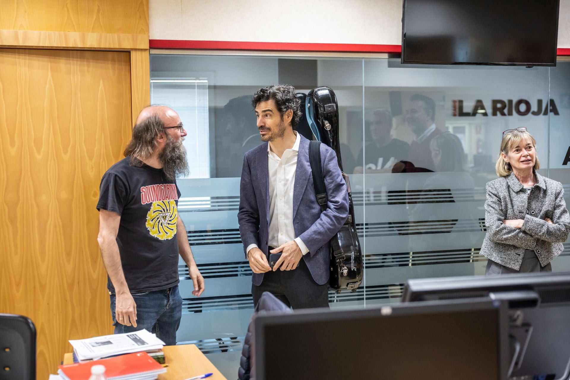 Pablo Sainz-Villegas visita la Redacción de Diario LA RIOJA