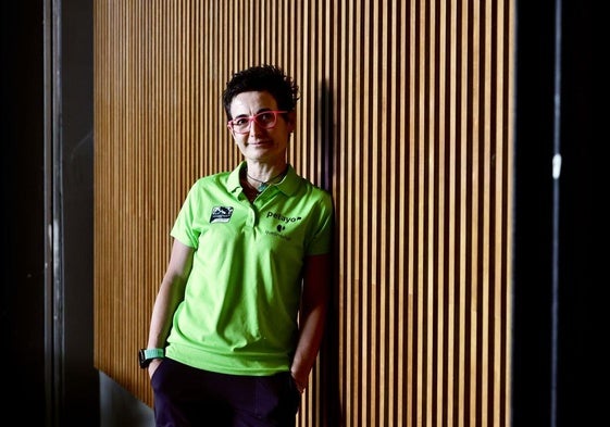 Miren Idoia Fernández posa tras un entrenamiento en el gimnasio.