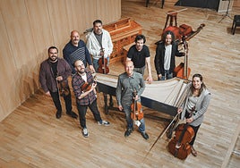 El clavecinista Ignacio Prego y los componentes de Tiento Nuovo.