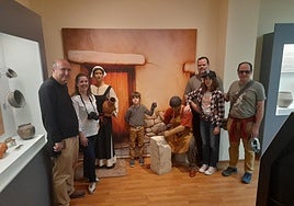 Un grupo en el Centro de Interpretación de Contrebia.