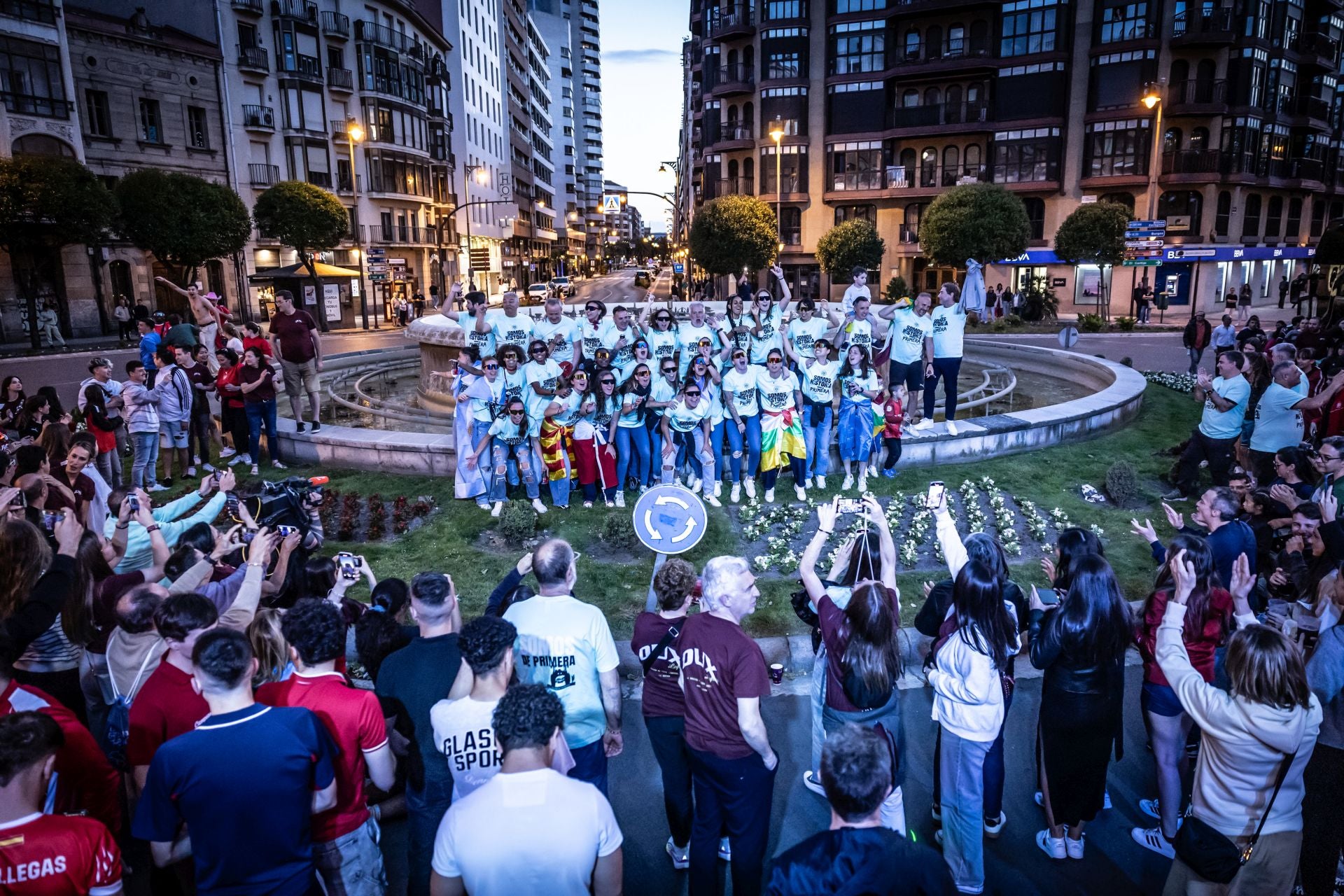 Así celebró el Dux su ascenso en la Fuente Murrieta