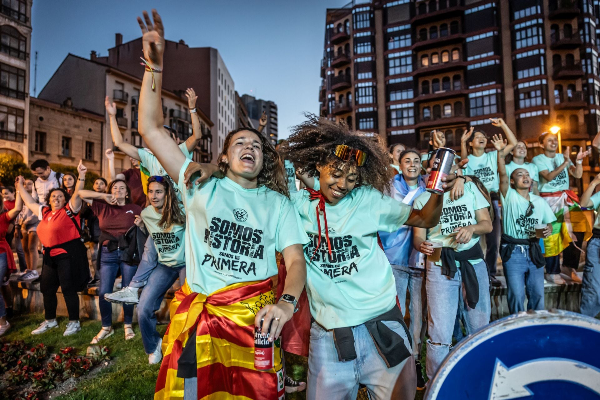 Así celebró el Dux su ascenso en la Fuente Murrieta