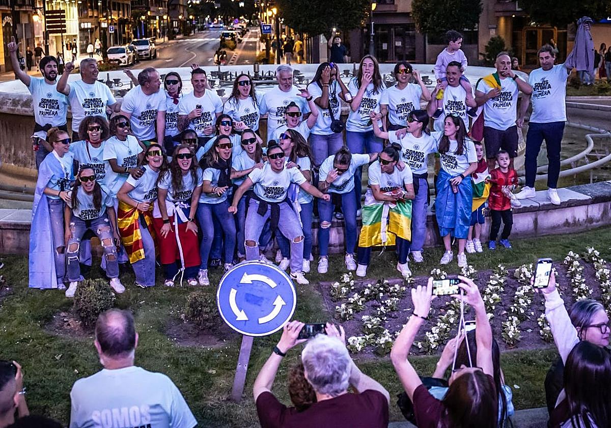 Así celebró el Dux su ascenso en la Fuente Murrieta