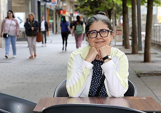 Di Estefani Delgado, en el centro de Logroño, la pasada semana.