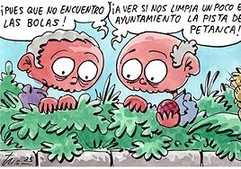 La pista de petanca de Chiribitas, según Tris