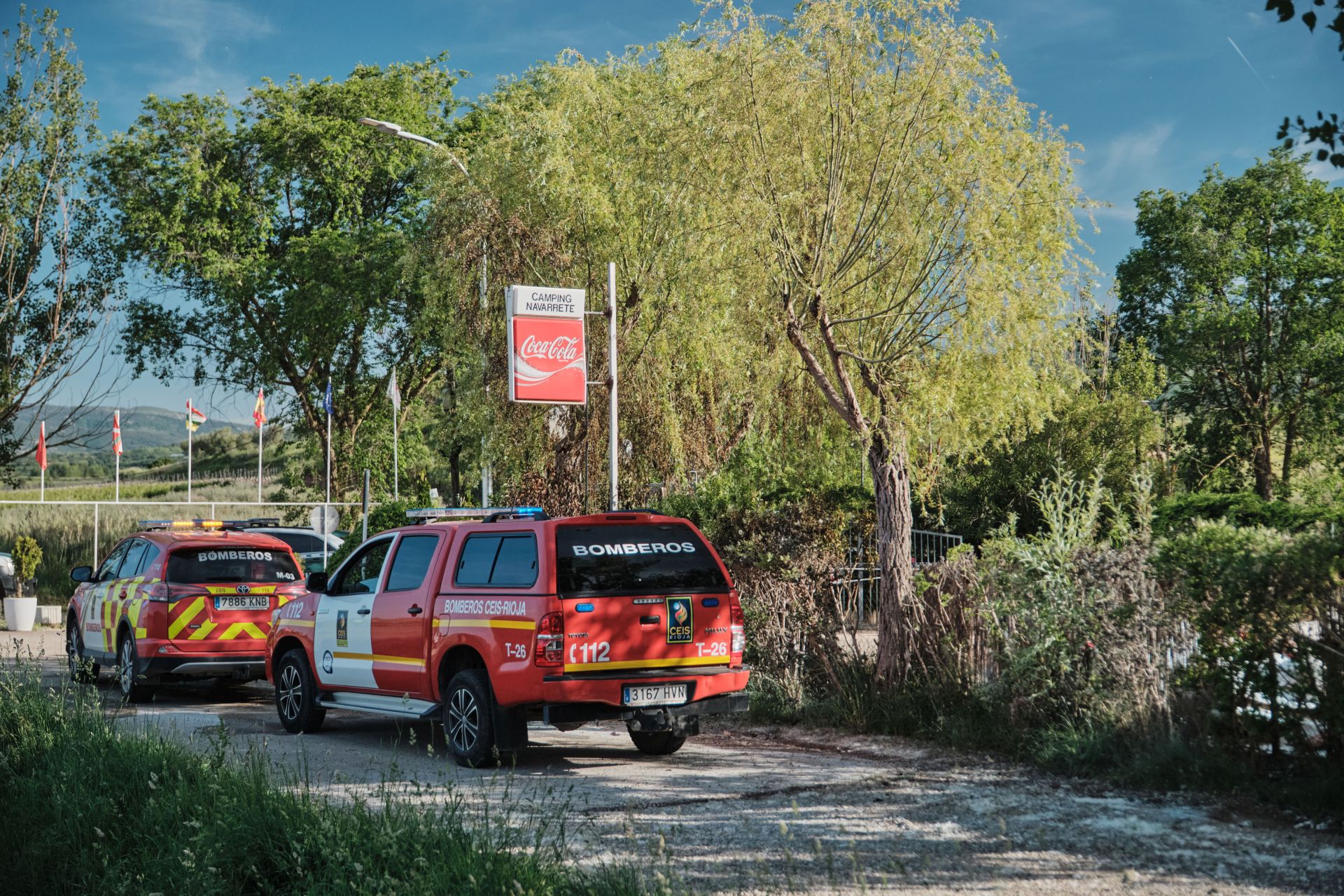 Las imágenes del incendio del camping de Navarrete