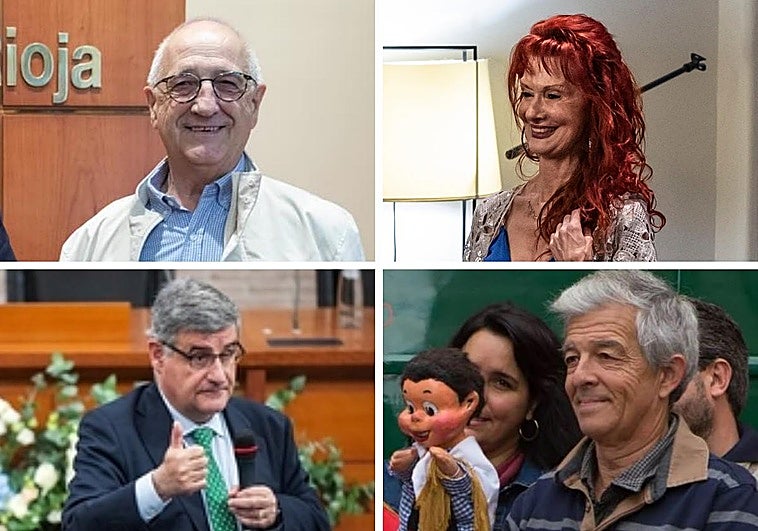 Arriba, Fernando Gil Torner y María José Marrodán; abajo, Rafael Domingo Oslé y Juan Díaz Quintero.