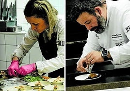 Teresa Gutiérrez y Juan Carlos Ferrando, en plena actividad.