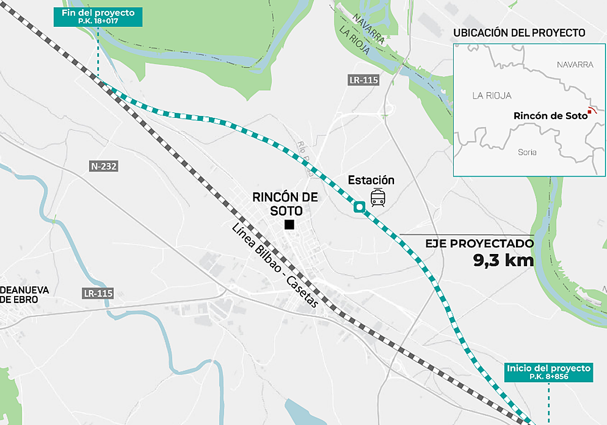 Adjudicados 21,3 millones de euros para el control del tráfico ferroviario en la Variante de Rincón de Soto