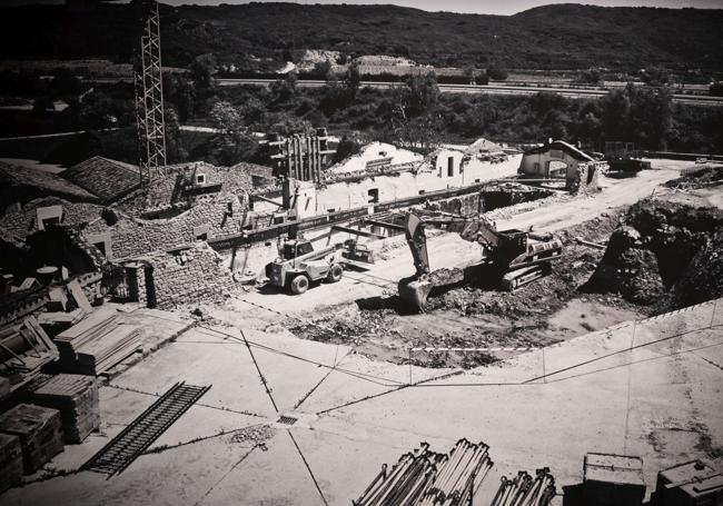 Imagen de las obras en el castillo que se puede encontrar en el recorrido de la bodega.