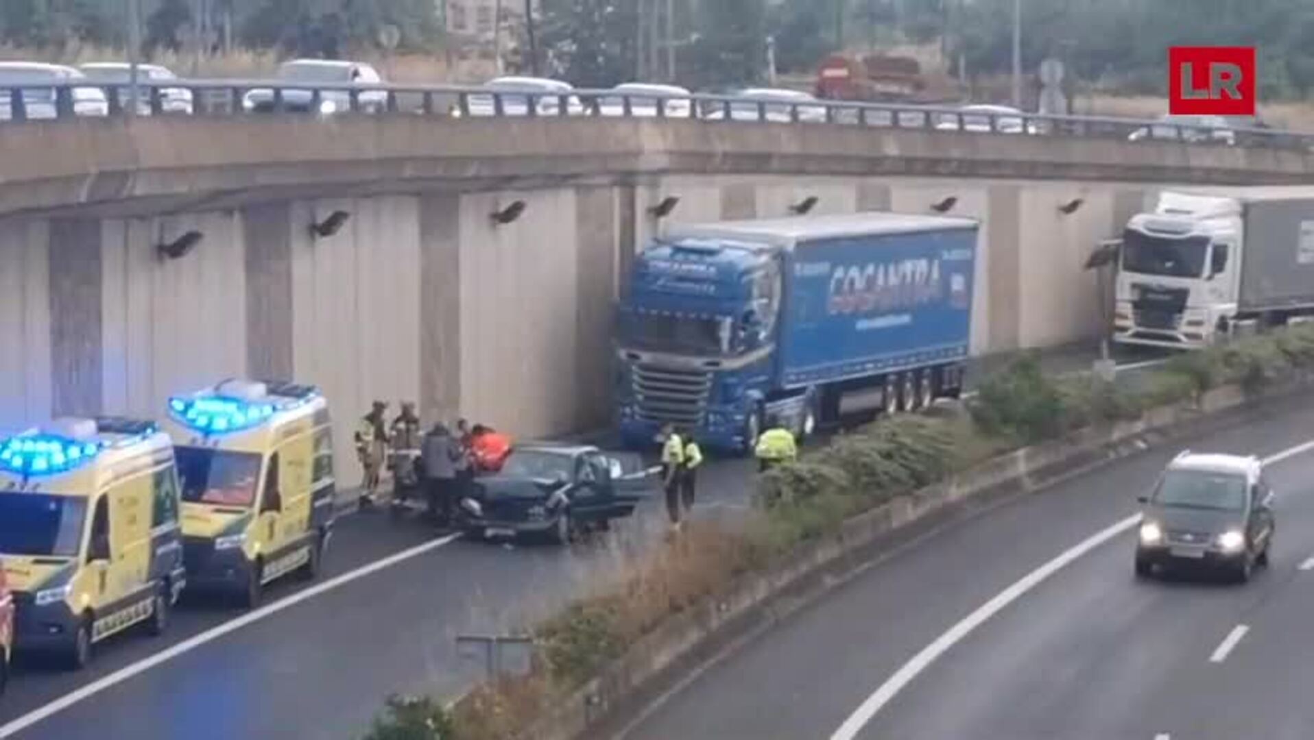 Colisión en la circunvalación de Logroño