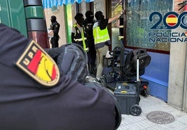 Intervención de la Policía Nacional el pasado jueves.