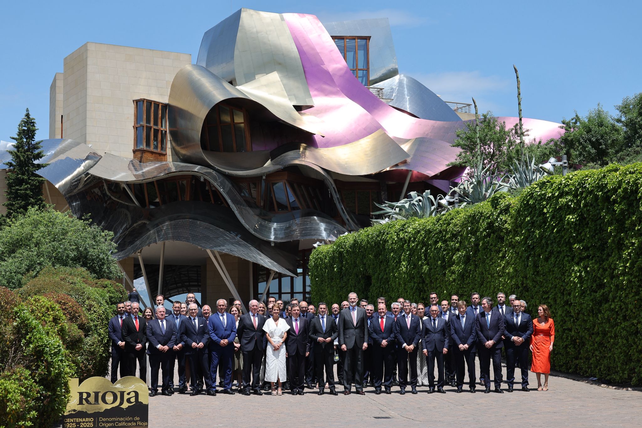 Las imágenes de la visita del Rey a Marqués de Riscal