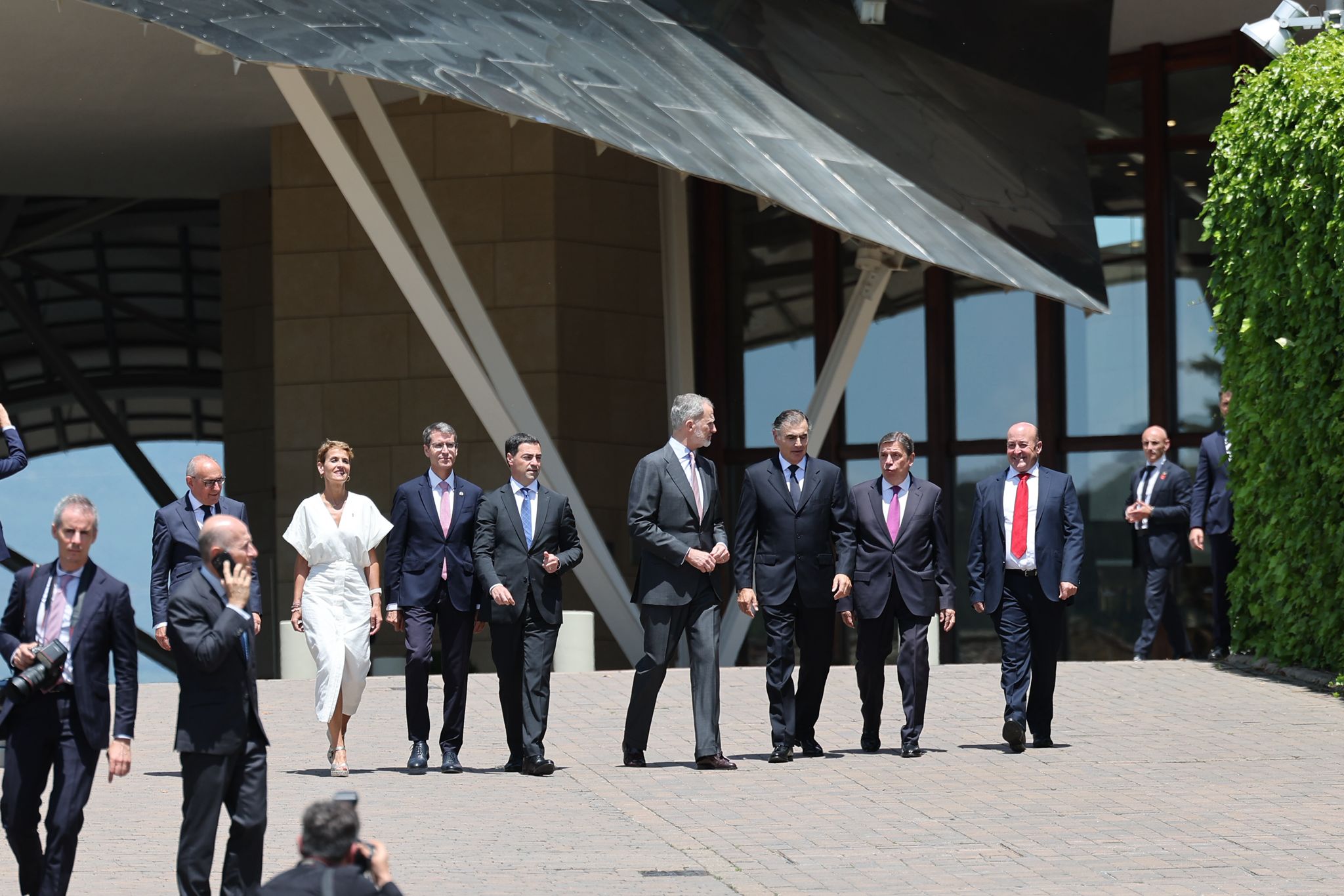 Las imágenes de la visita del Rey a Marqués de Riscal
