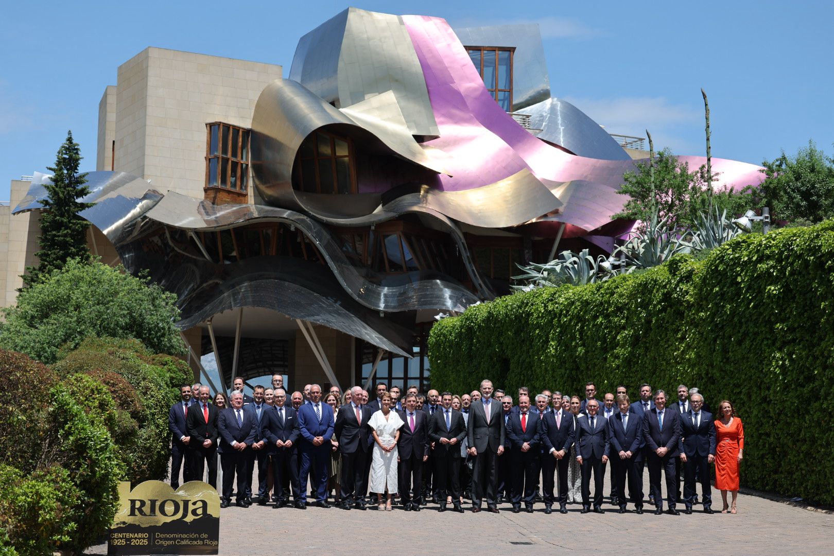 Las imágenes de la visita del Rey a Marqués de Riscal