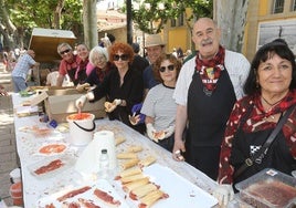 Degustación de bocatitas de jamón de Teruel, ofrecida por la Casa de Aragón.
