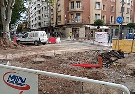 Obras en el entorno de la Glorieta.