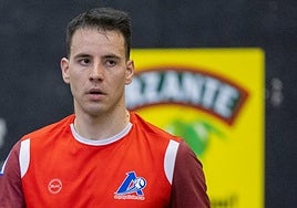 Darío Gómez, que este domingo regresaba al frontón tras unos días de descanso.