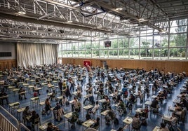 Imagen de la prueba de la PAU celebrada el pasado 3 de junio.