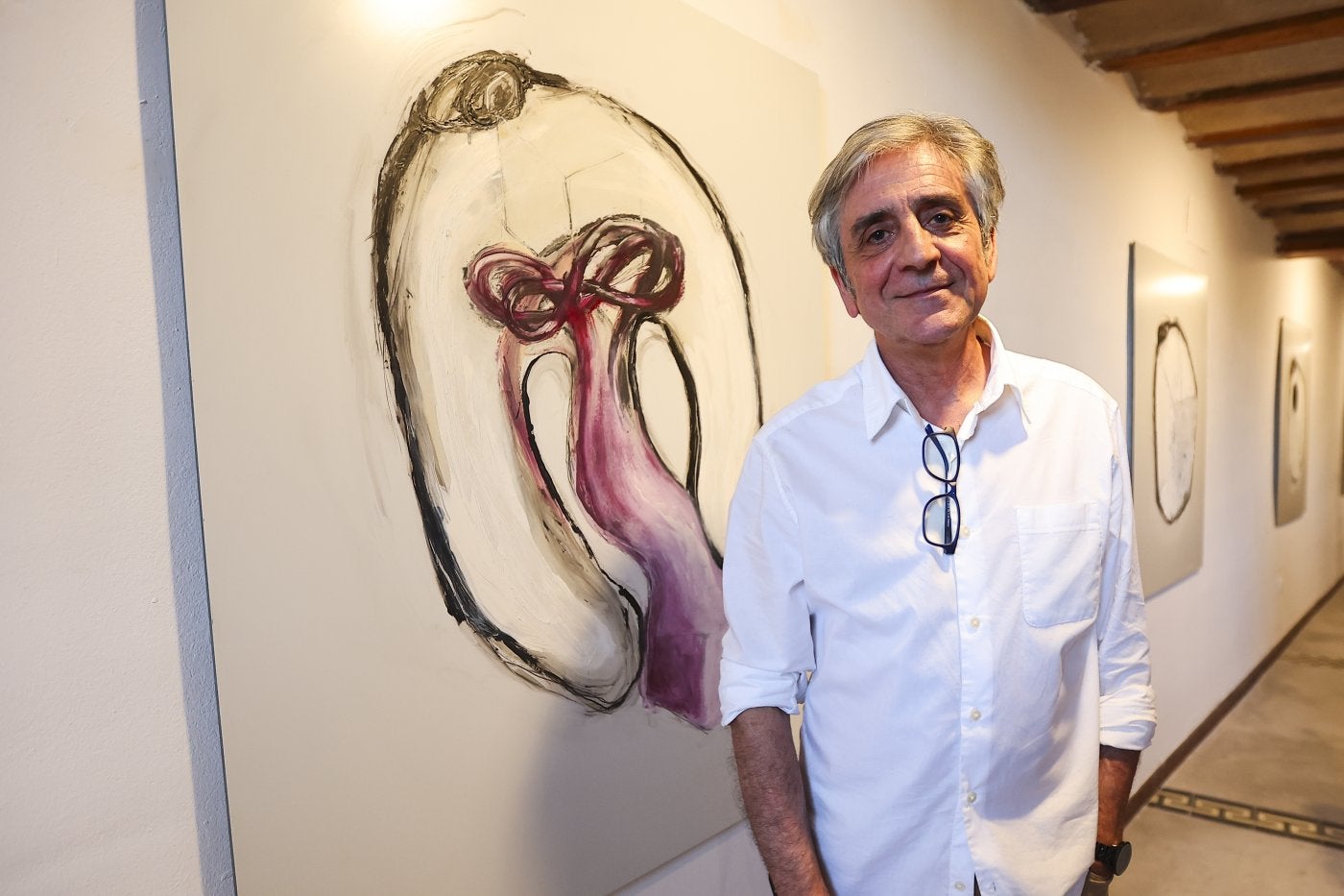 José Carlos Balanza, en la inauguración de 'Cabezotas', en la Casa de la Imagen.