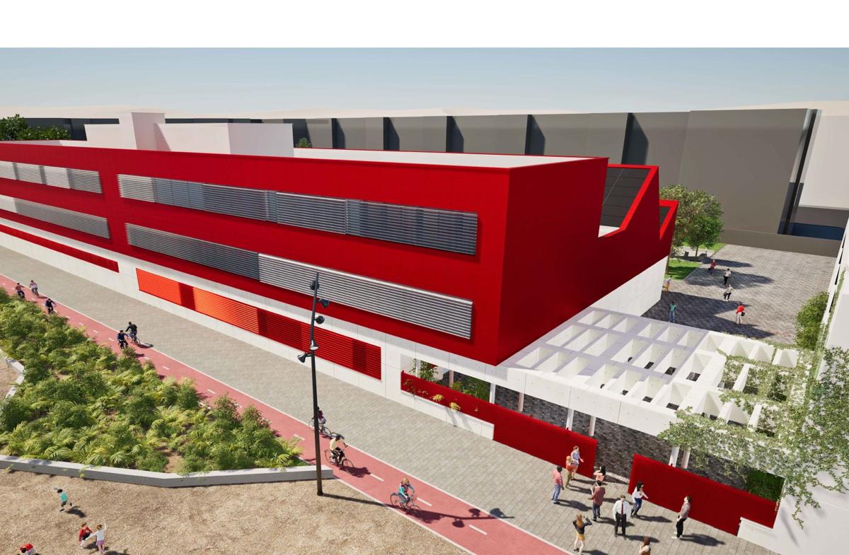 Proyección de cómo quedará el nuevo edificio de FP que prevé construir Jesuitas.