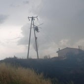 Intervención del helicoptero en la zona alta de Albelda.