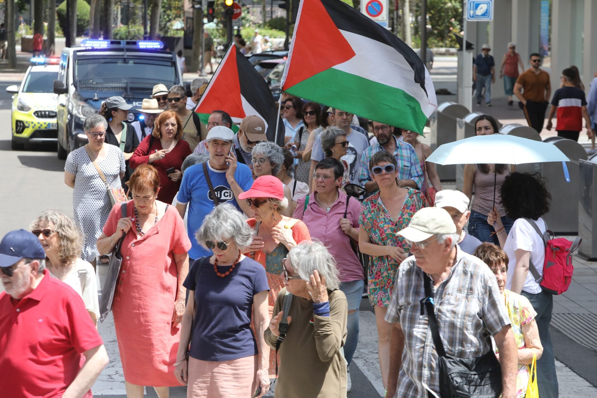 Manifestación contra el genocidio en Palestina en Logroño