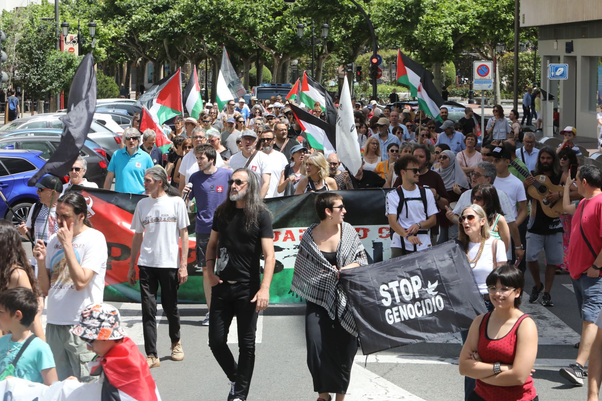 Manifestación contra el genocidio en Palestina en Logroño