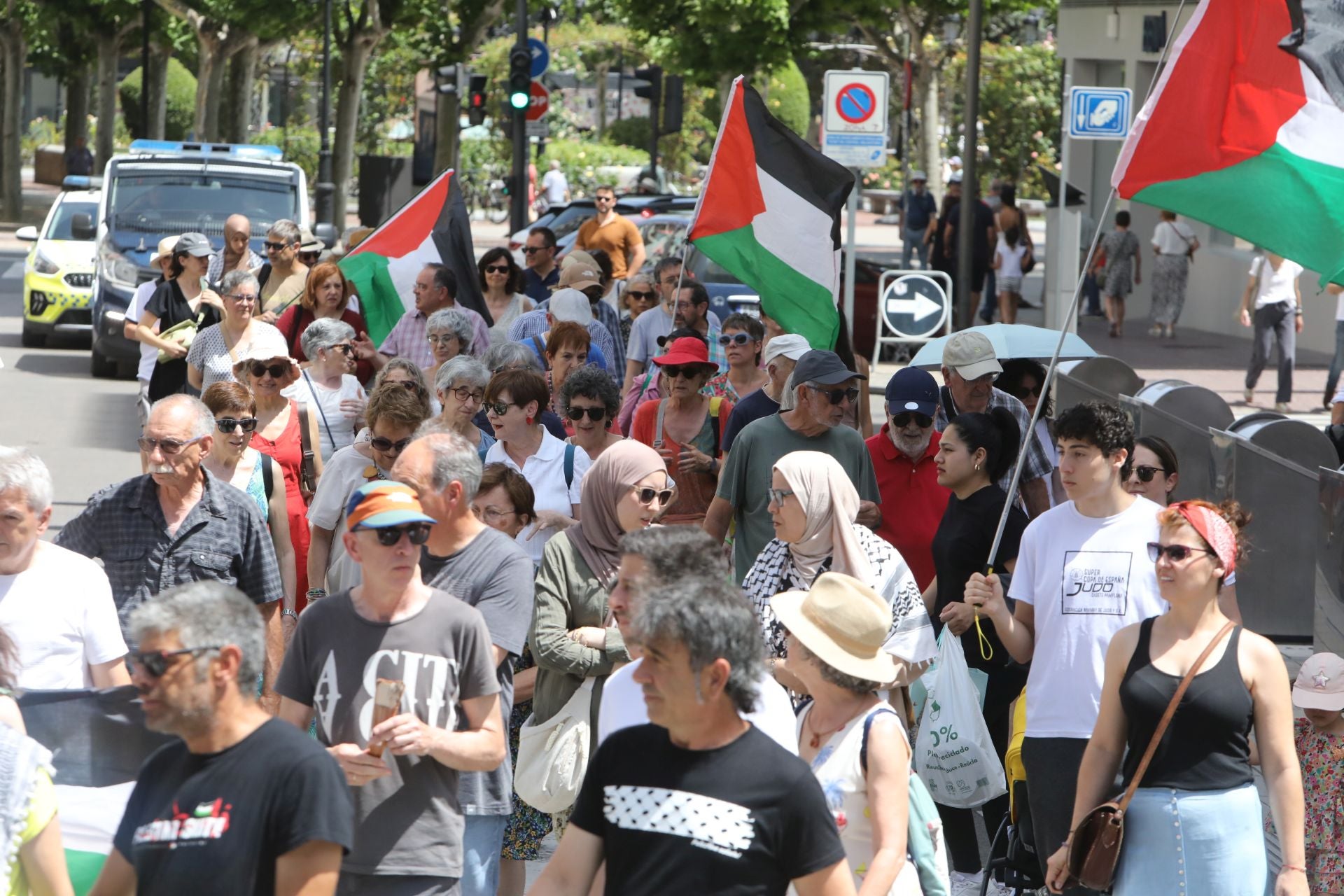 Manifestación contra el genocidio en Palestina en Logroño