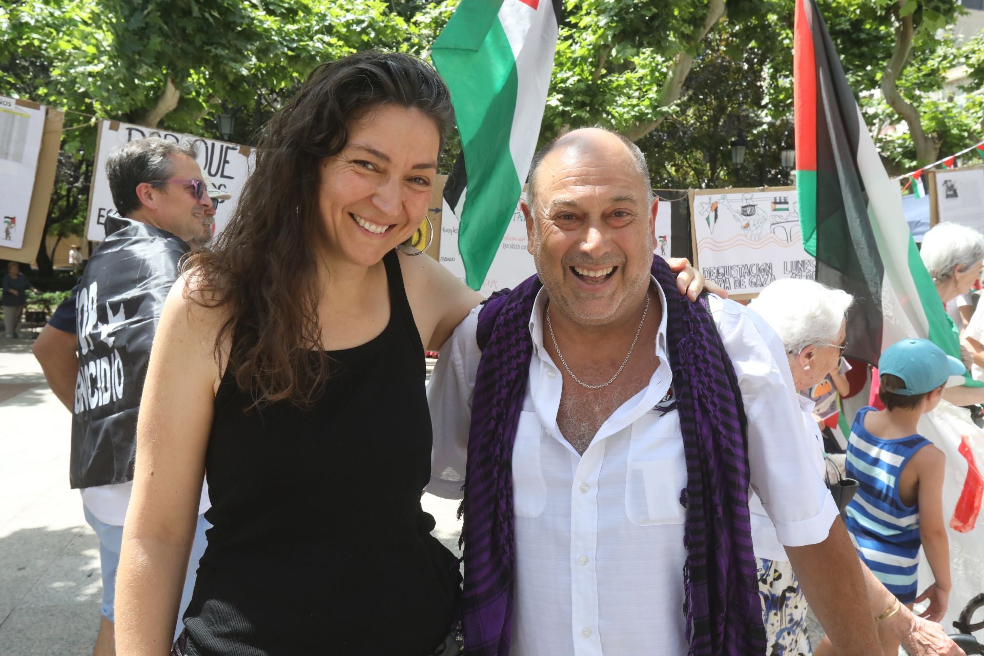 Manifestación contra el genocidio en Palestina en Logroño