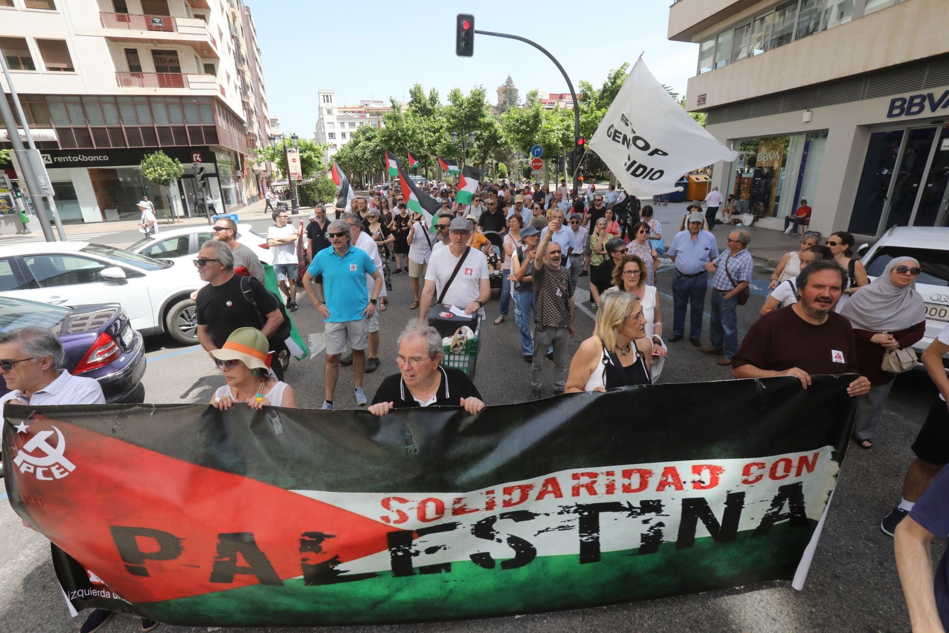 Manifestación contra el genocidio en Palestina en Logroño