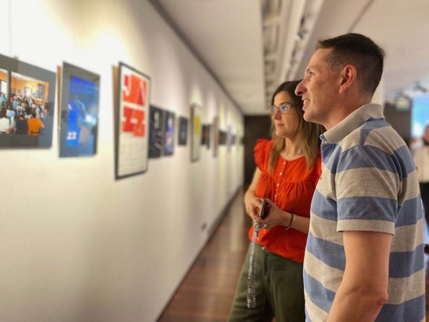 Detalle de la exposición, en Fundación Caja Rioja Gran Vía.