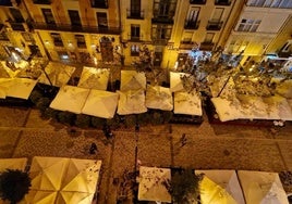 Terrazas de la calle Bretón de los Herreros de Logroño, en una imagen de archivo.