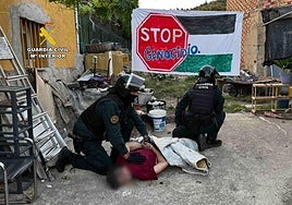 Intervención de la Guardia Civil en Alcanadre.