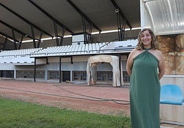 Cristina Landín, presidenta del Alfaro, posa en La Molineta.