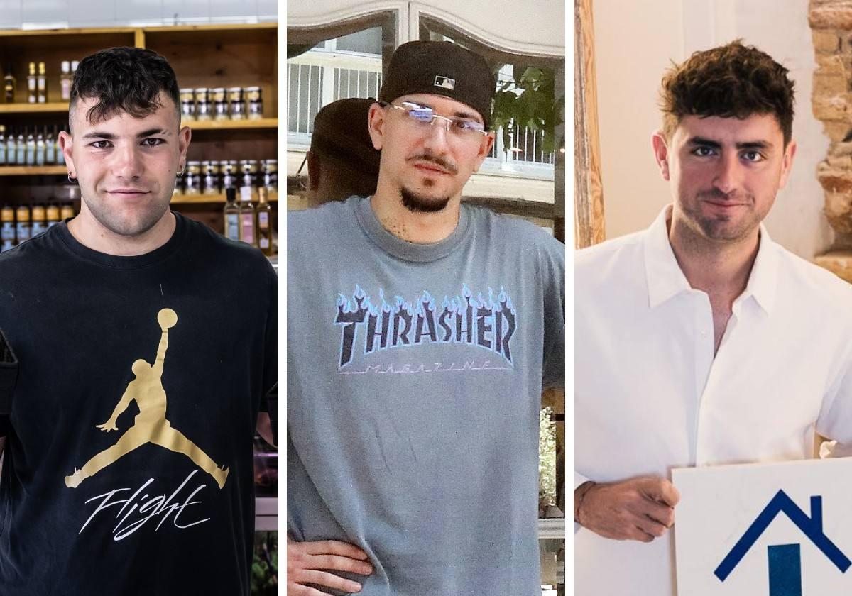 De izquierda a derecha: Hugo Rodríguez, Andrés Labad y Javier Navaridas, tres jóvenes emprendedores.