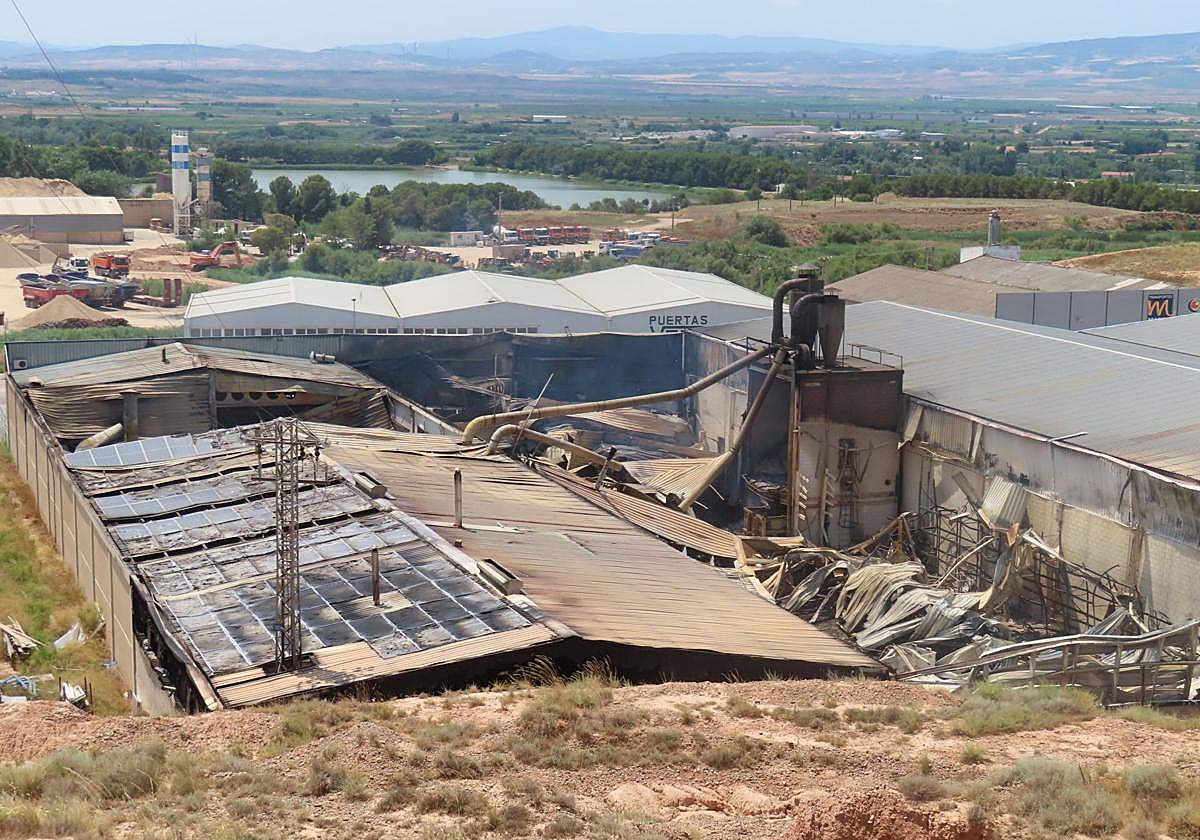 Estado en el que quedó Sillalfaro tras el incendio.