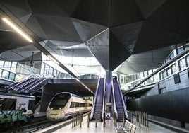 Interior de la estación de Logroño.