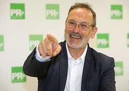 Rubén Antoñanzas, ayer, en la sede del PR+ en Logroño.