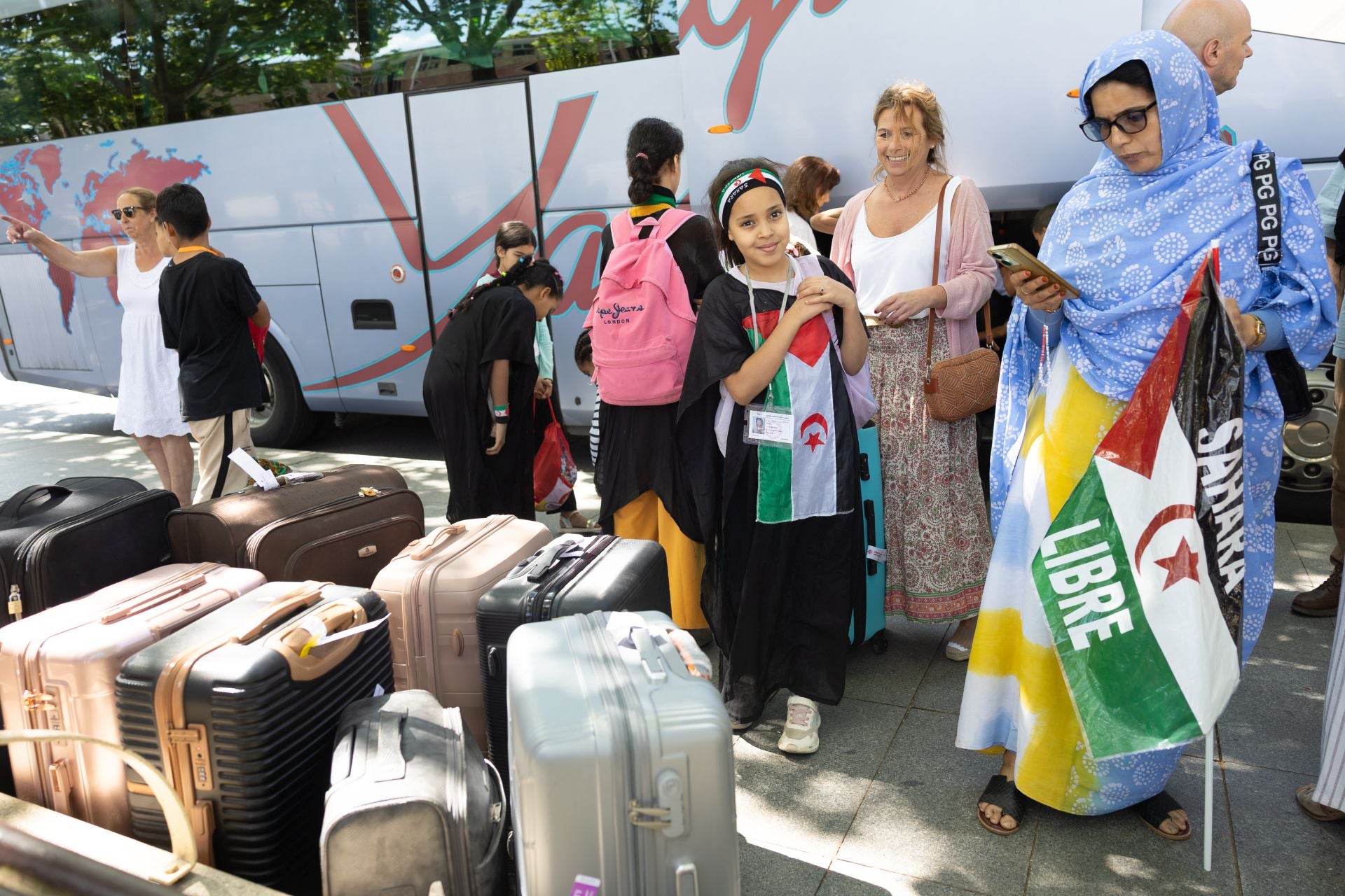 Logroño recibe a los niños saharauis que vivirán con familias de acogida