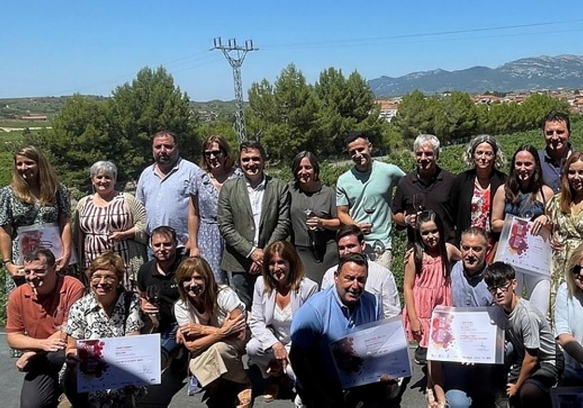 Representantes de las bodegas premiadas en el Concurso de Vinos Fiesta de la Vendimia.