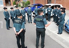 Agentes en el cuartel de la Guardia Civil de Logroño, en una imagen de archivo.