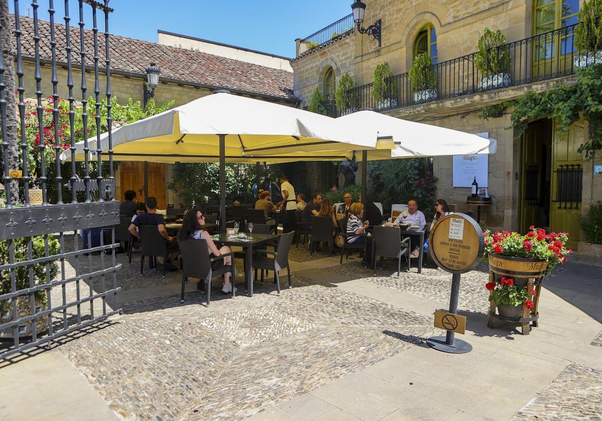 Terraza de Muga para disfrutar a cielo abierto.