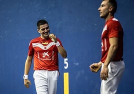 Rubén Salaverri, este sábado en Huércanos.