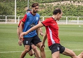 Miguel Marí, en un entrenamiento de la UDL.