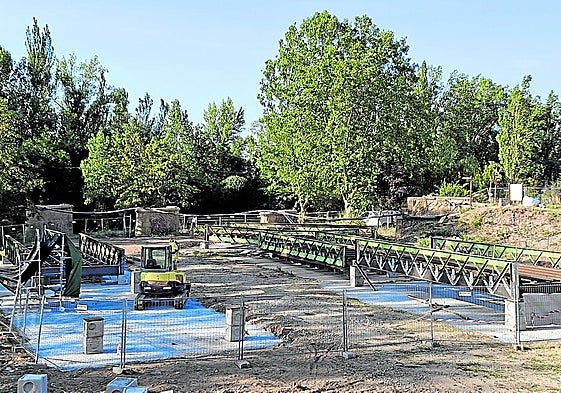 Desmontado el puente de Alberite