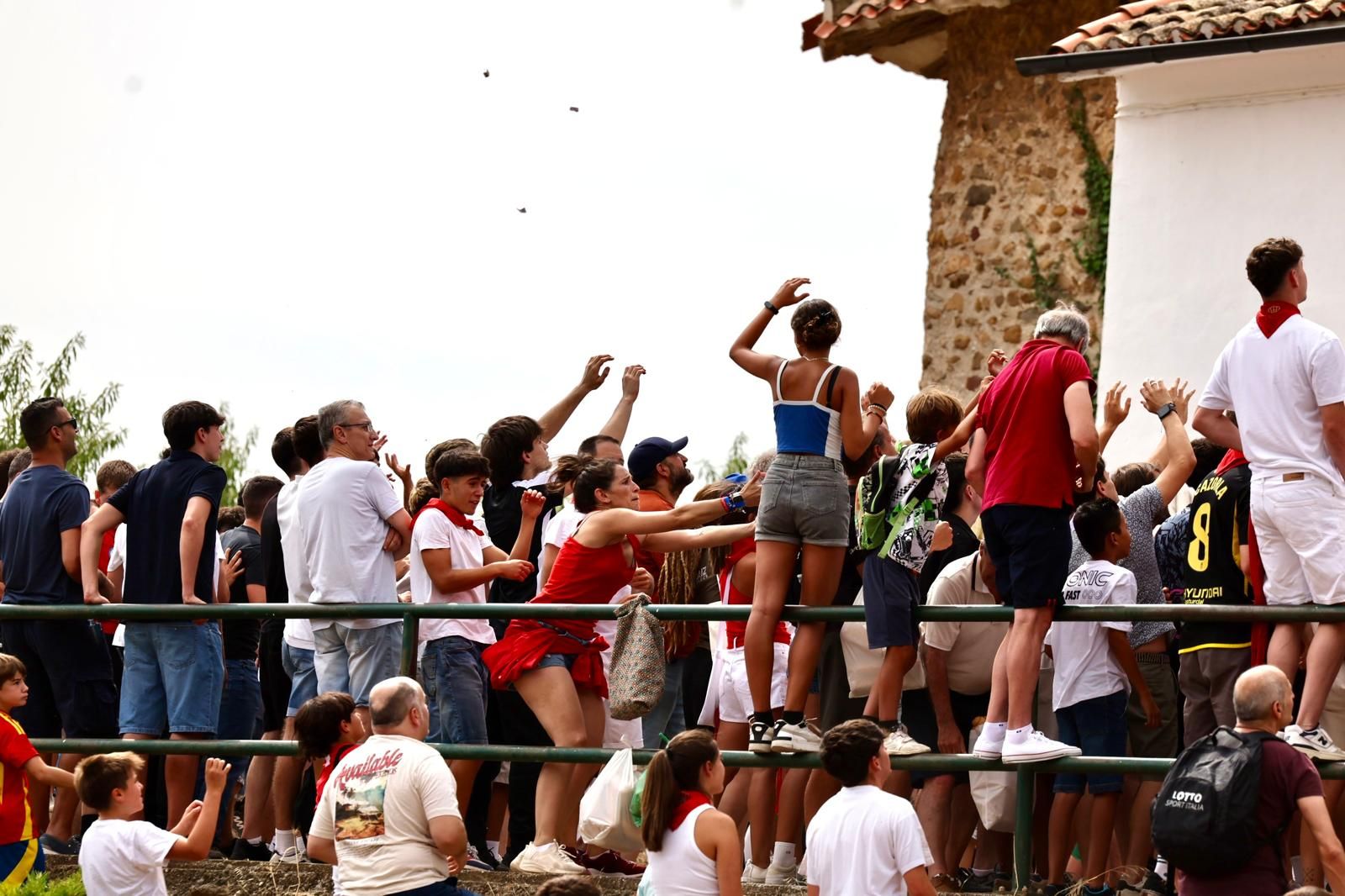 El lanzamiento del pan y el queso en Quel, en imágenes